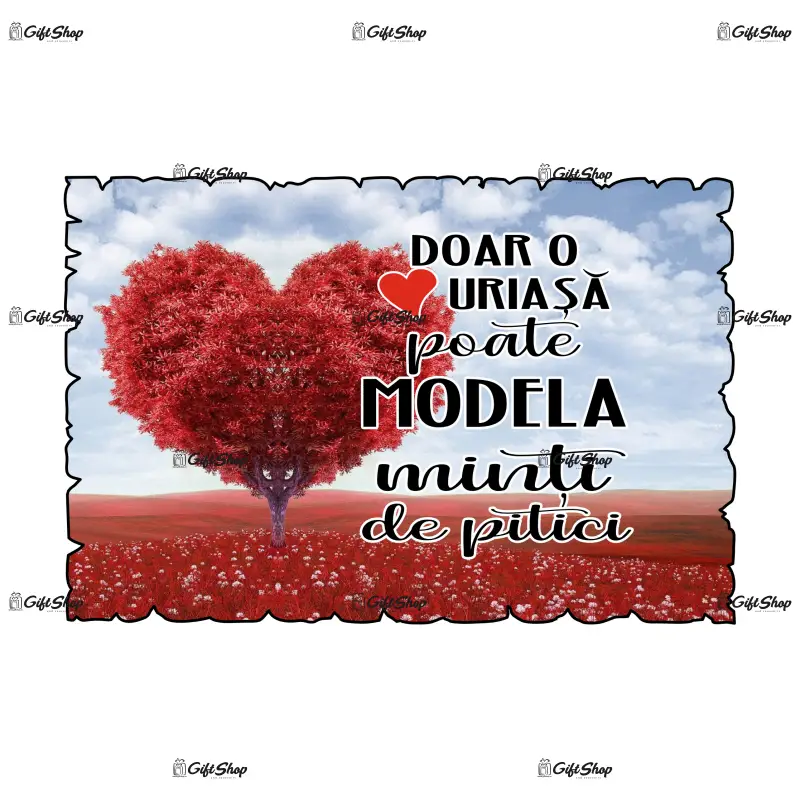 Doar o inima uriasa poate modela minti de pitici, magnet frigider mgs059